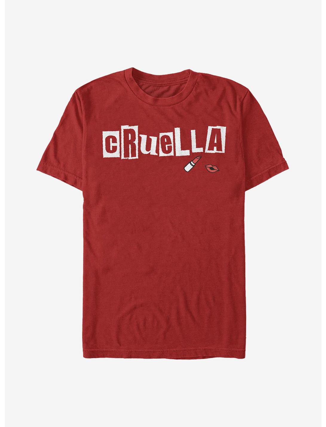 Disney Cruella Name T-Shirt, RED, hi-res