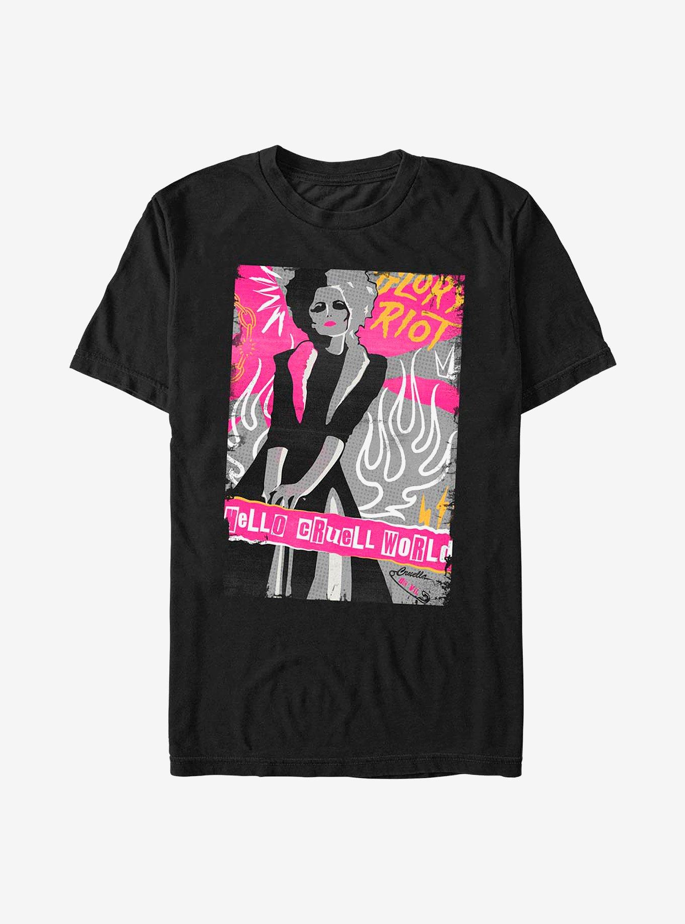 Disney Cruella Flyer T-Shirt, BLACK, hi-res view 1