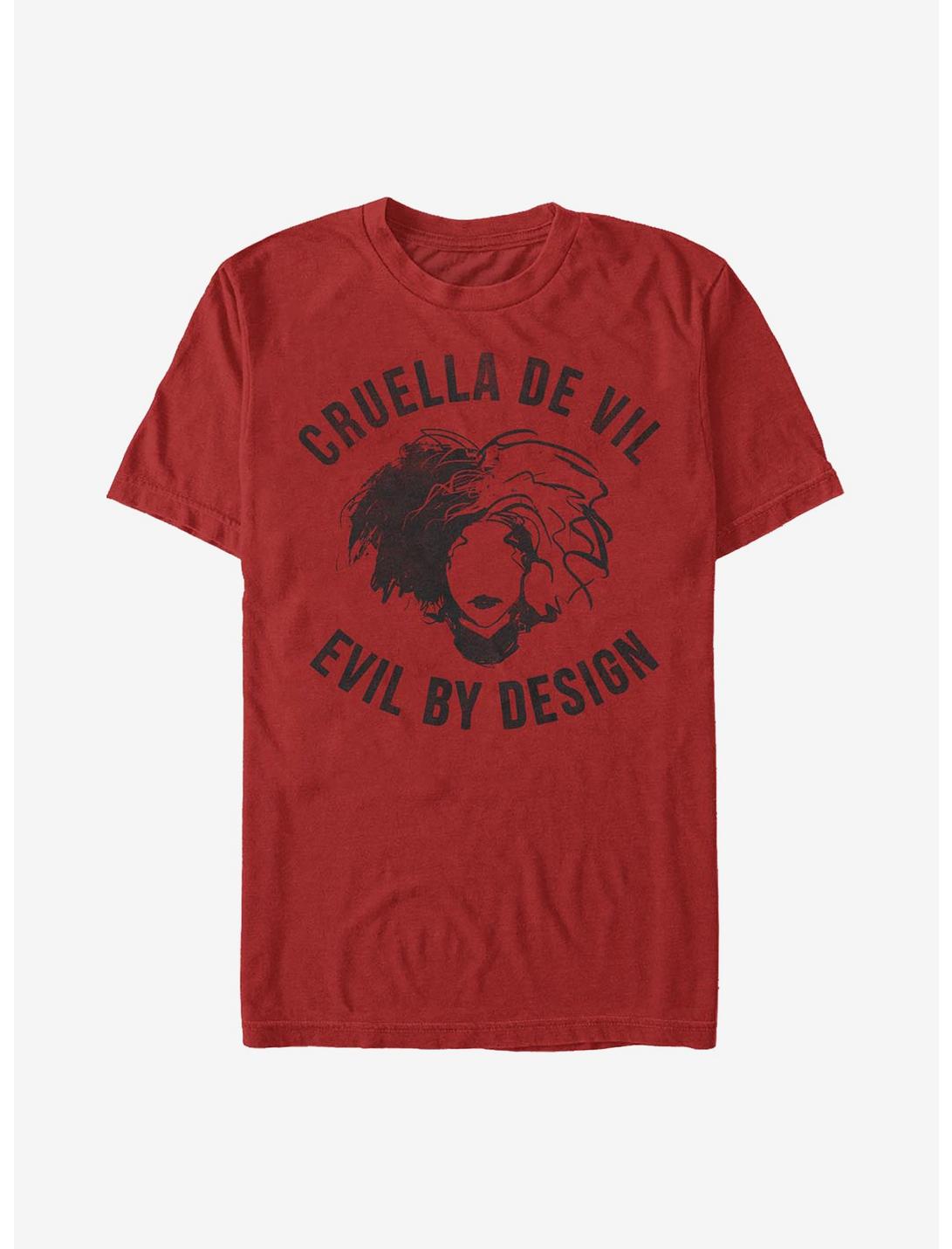 Disney Cruella Evil By Design T-Shirt, RED, hi-res