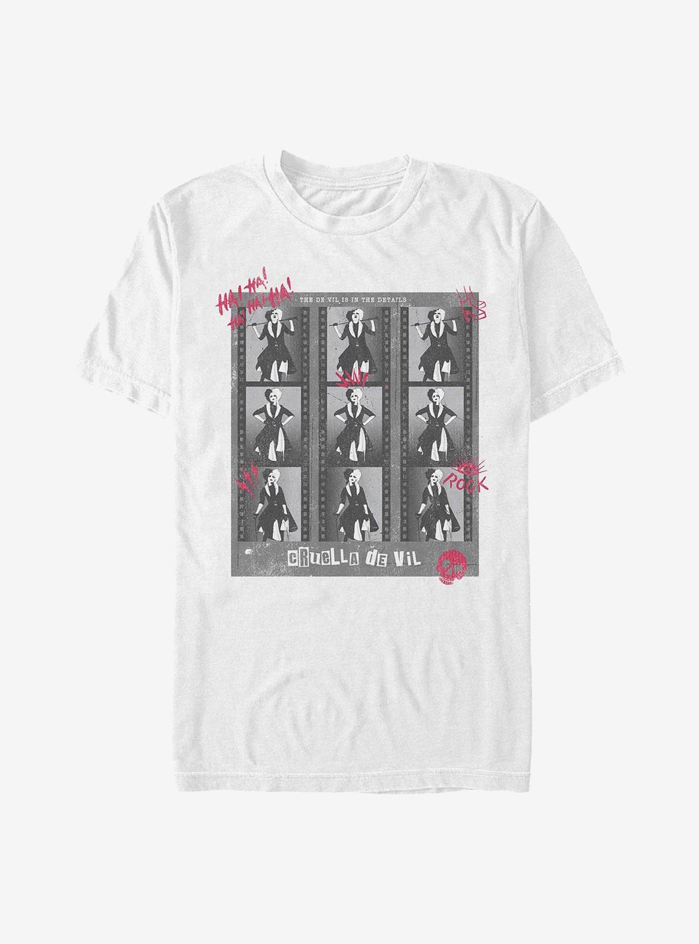 Disney Cruella Negatives T-Shirt, WHITE, hi-res