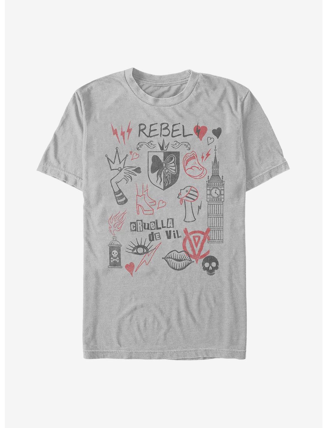 Disney Cruella Rebel Queen T-Shirt, SILVER, hi-res