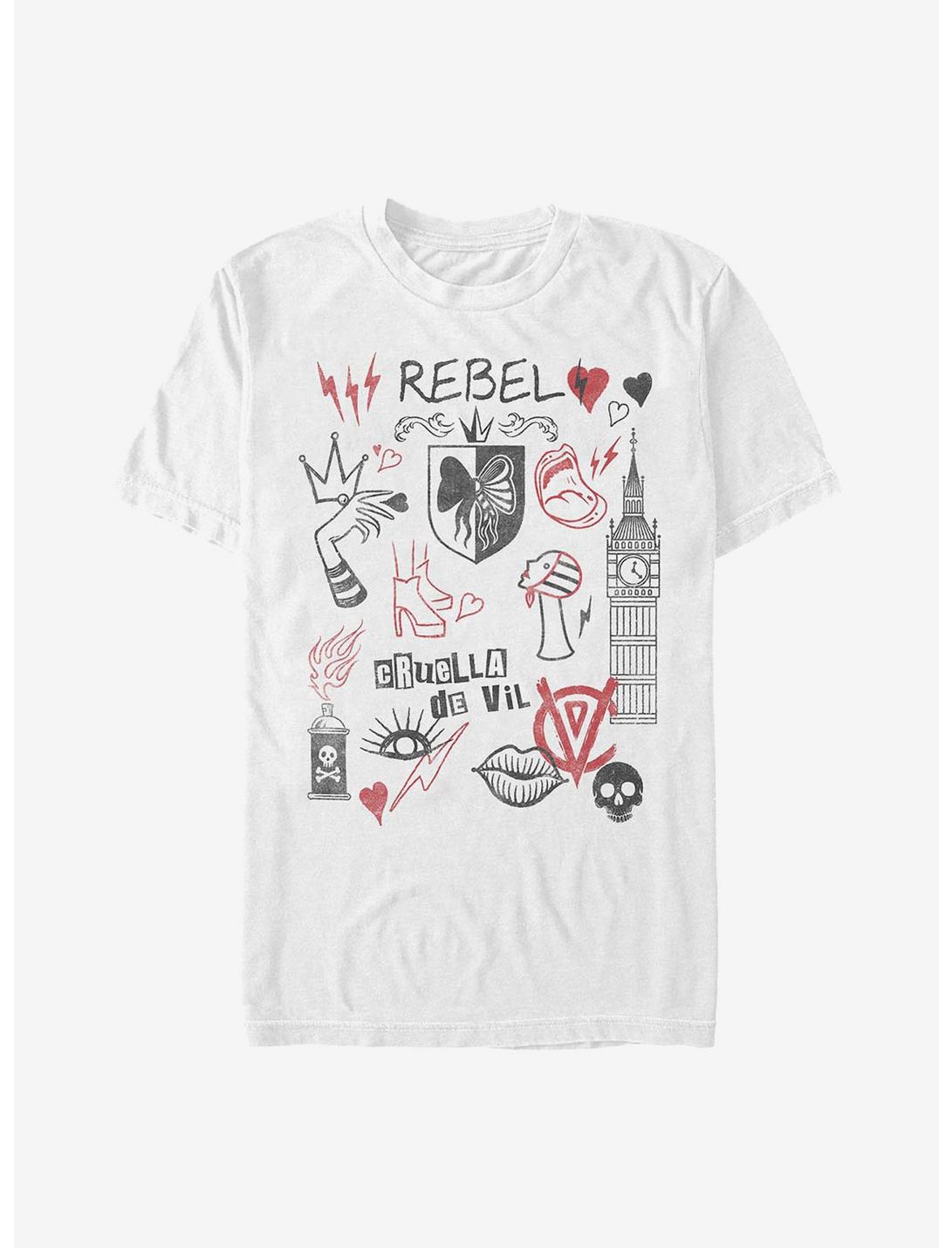 Disney Cruella Rebel Queen T-Shirt, WHITE, hi-res