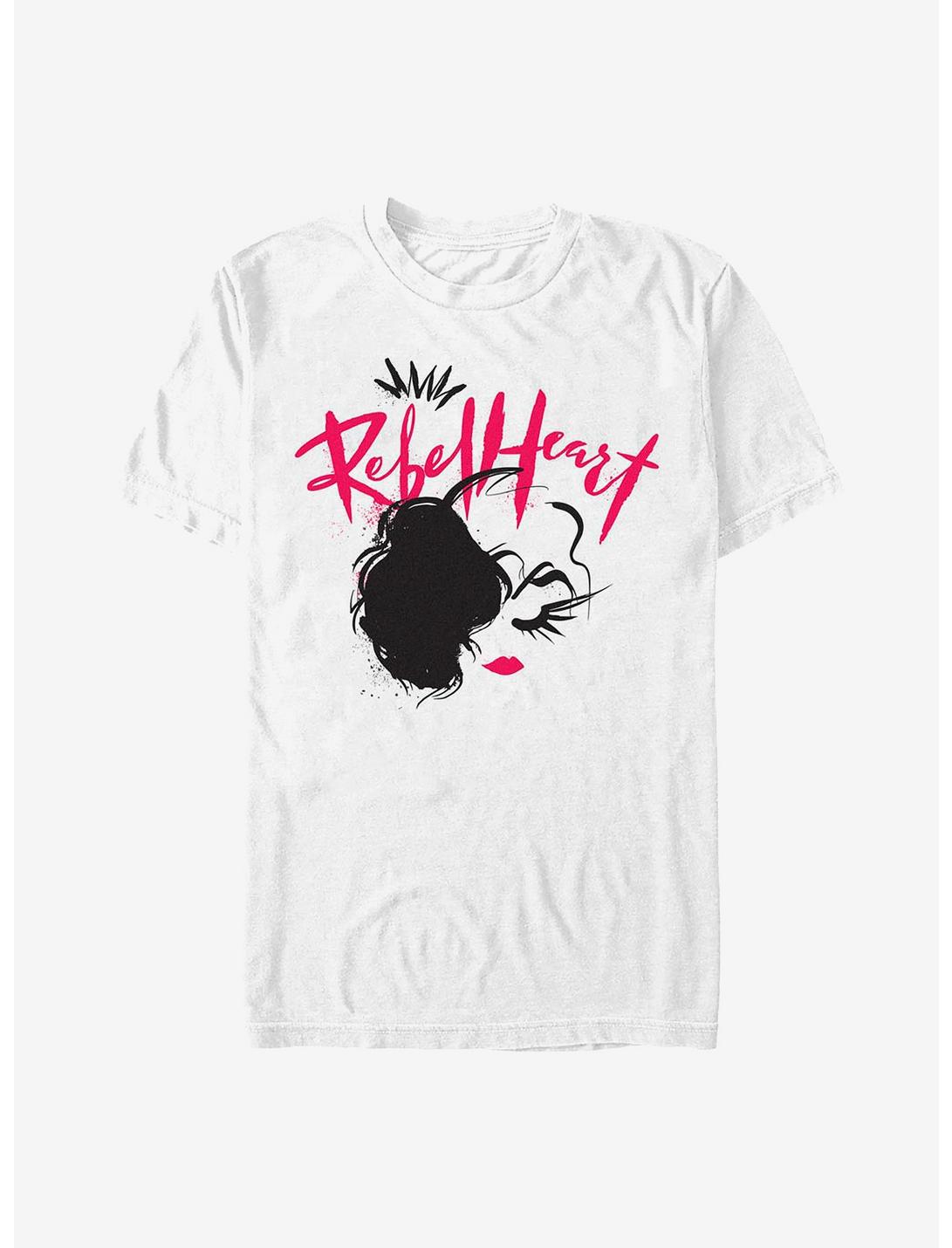 Disney Cruella Rebel Heart T-Shirt, WHITE, hi-res