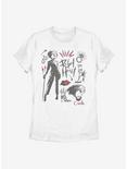 Disney Cruella Fashion Sketch Womens T-Shirt, WHITE, hi-res