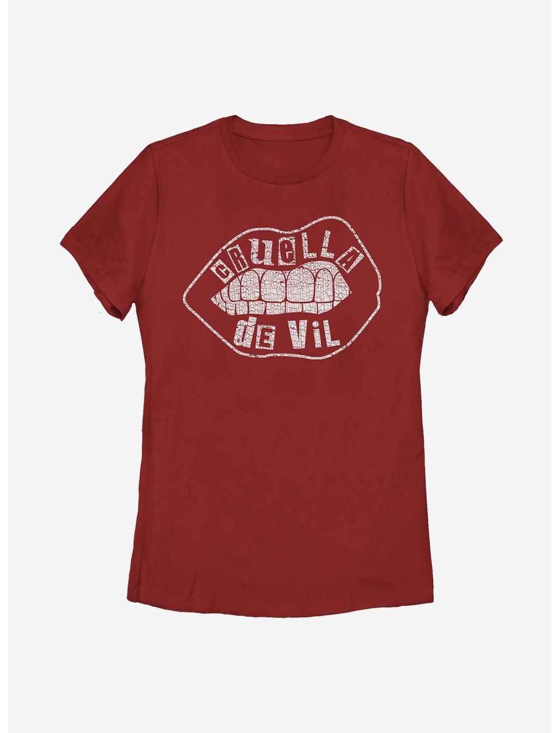 Disney Cruella De Vil Lip Design Womens T-Shirt, RED, hi-res