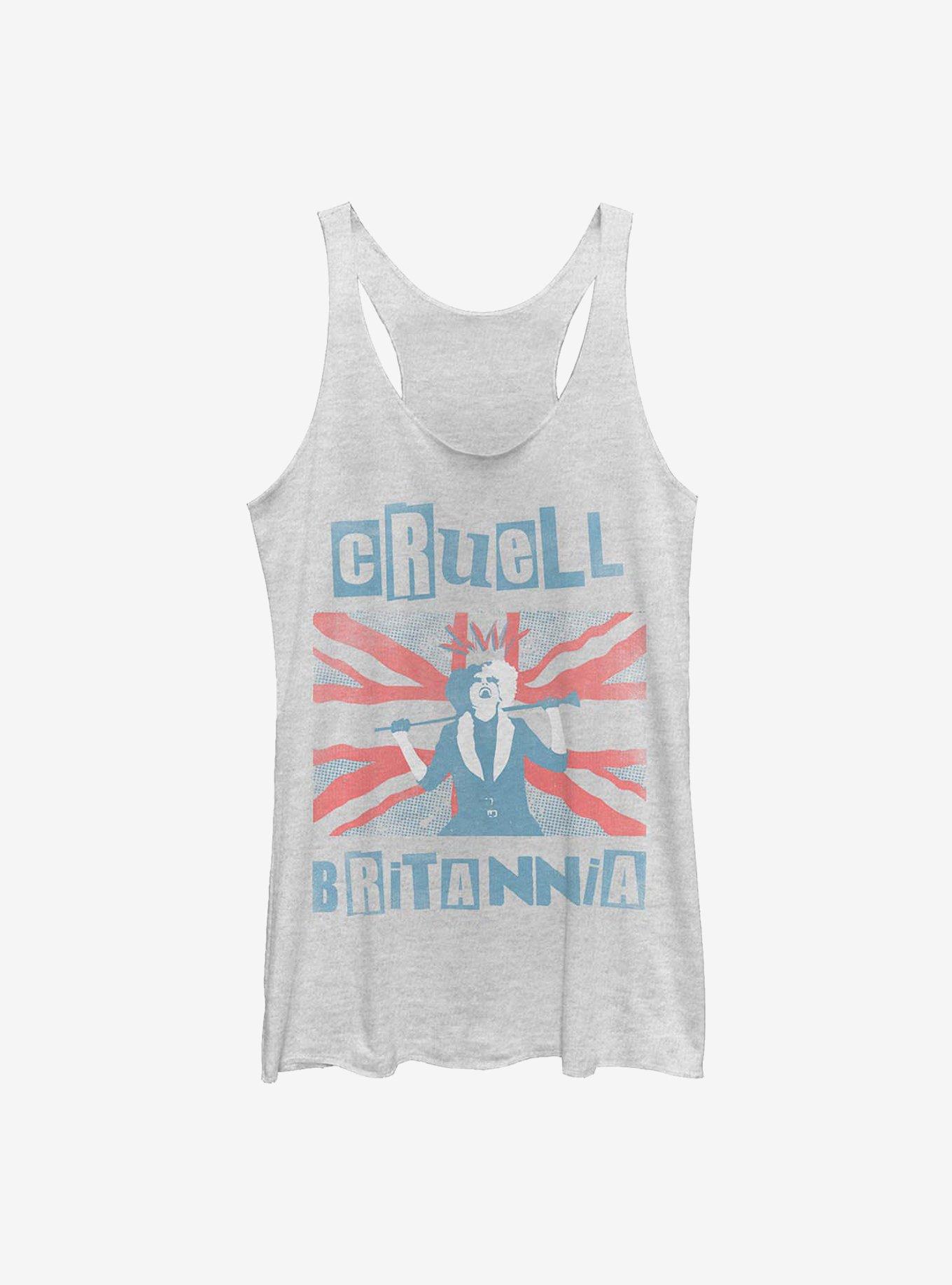 Disney Cruella Britannia Womens Tank Top, WHITE HTR, hi-res