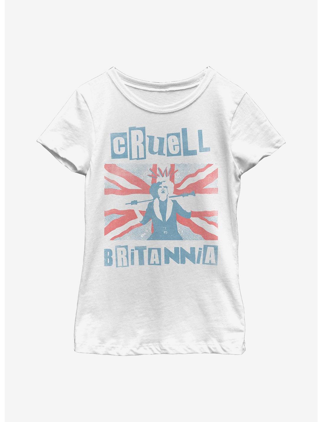 Disney Cruella Britannia Youth Girls T-Shirt, WHITE, hi-res