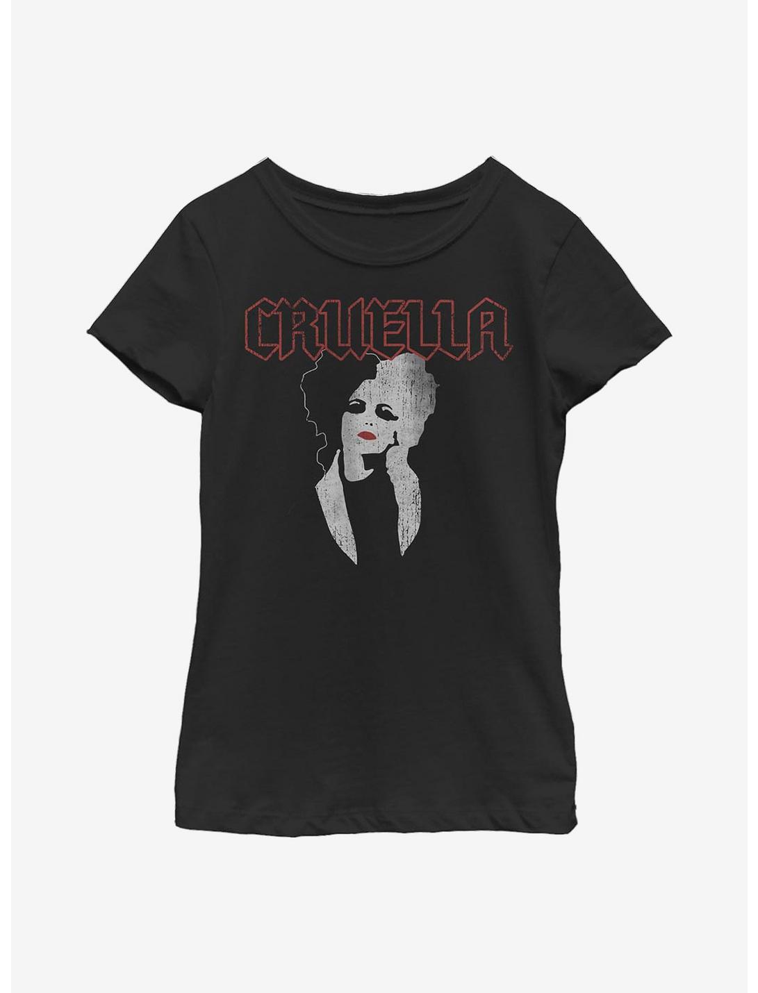Disney Cruella Rock Style Youth Girls T-Shirt, BLACK, hi-res