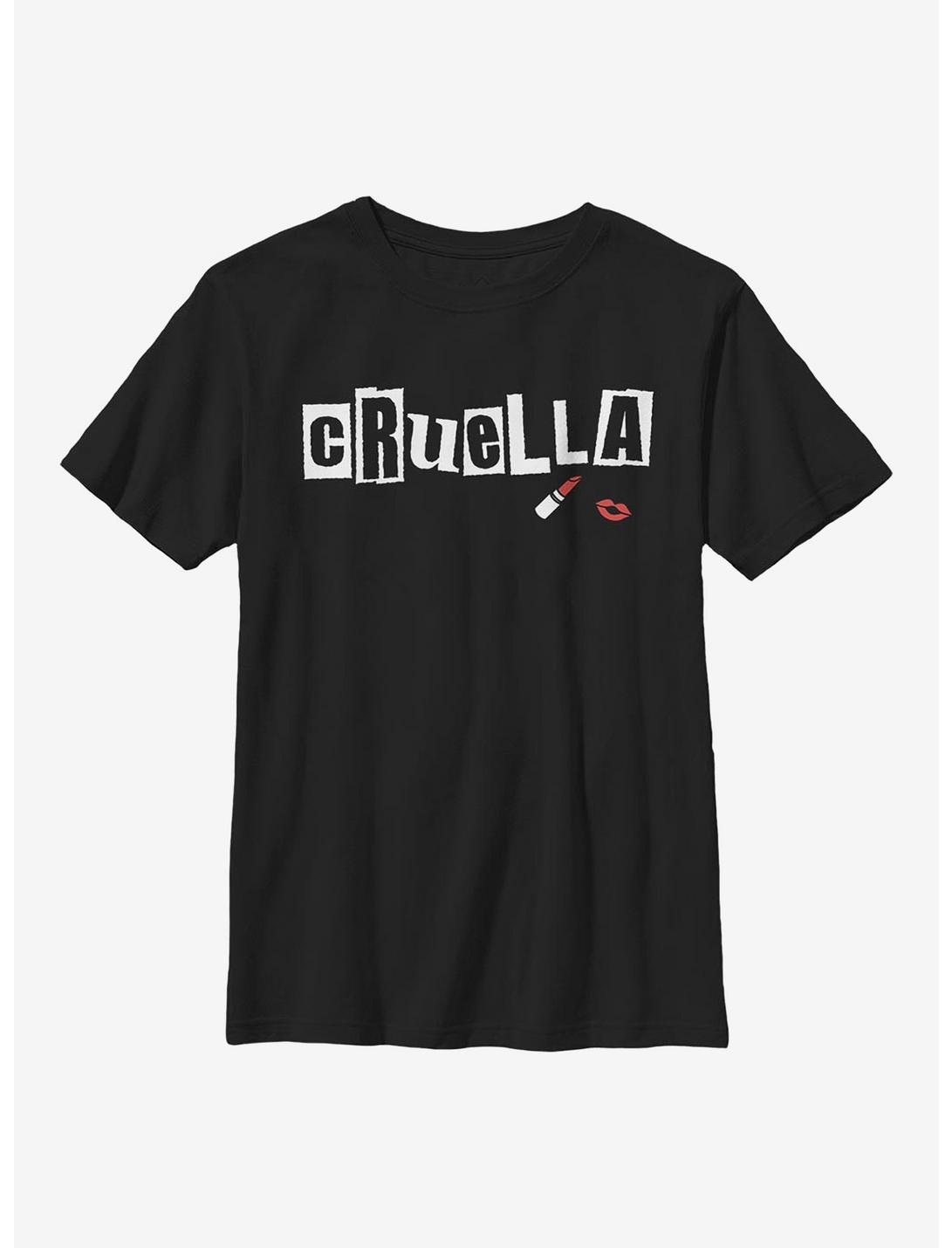 Disney Cruella Name Youth T-Shirt, BLACK, hi-res