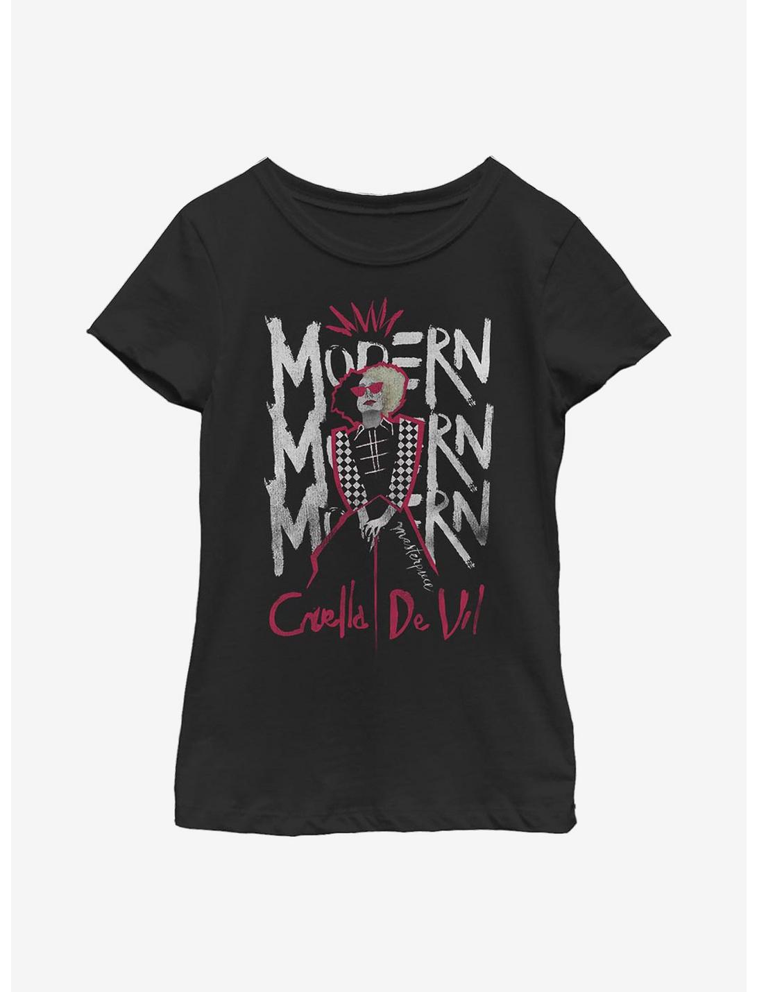 Disney Cruella Modern Masterpiece Youth Girls T-Shirt, BLACK, hi-res