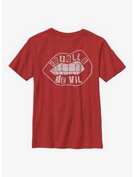 Disney Cruella De Vil Lip Design Youth T-Shirt, , hi-res