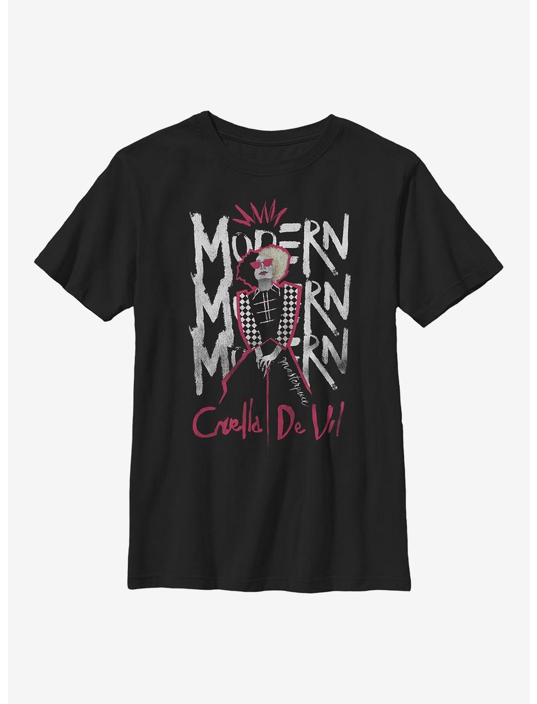 Disney Cruella Modern Masterpiece Youth T-Shirt, BLACK, hi-res