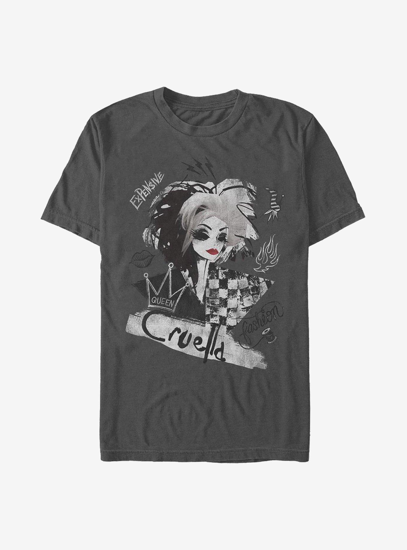 Disney Cruella Artsy T-Shirt, CHARCOAL, hi-res