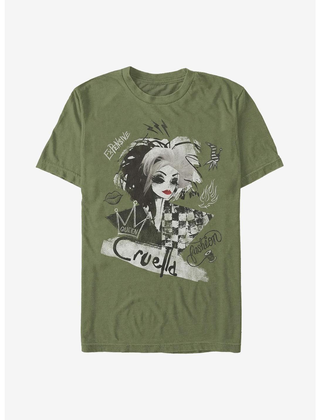 Disney Cruella Artsy T-Shirt, MIL GRN, hi-res