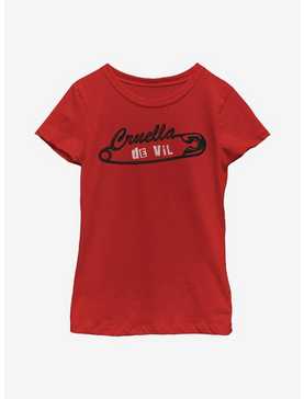 Disney Cruella De Vil Punk Pin Youth Girls T-Shirt, , hi-res