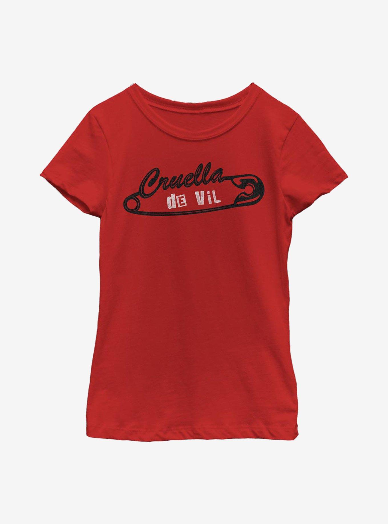Disney Cruella De Vil Punk Pin Youth Girls T-Shirt, , hi-res