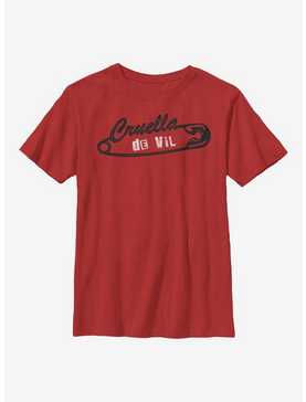 Disney Cruella De Vil Punk Pin Youth T-Shirt, , hi-res