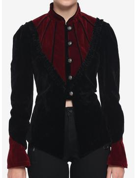 Black Velvet Goth Jacket, , hi-res