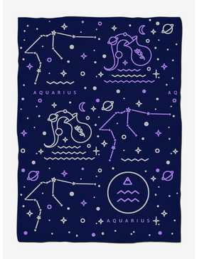 Aquarius Astrology Weighted Blanket, , hi-res