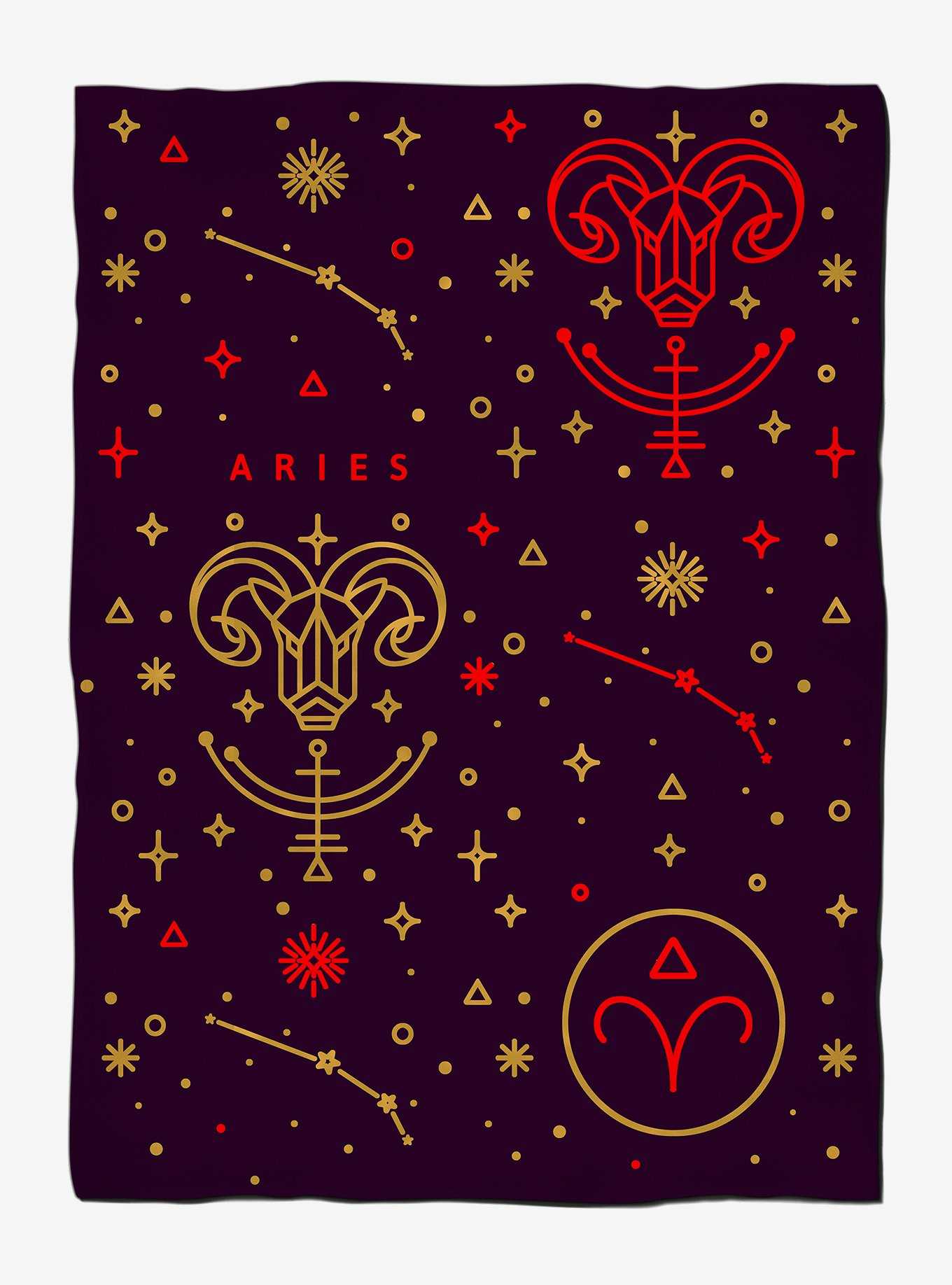 Aries Astrology Weighted Blanket, , hi-res