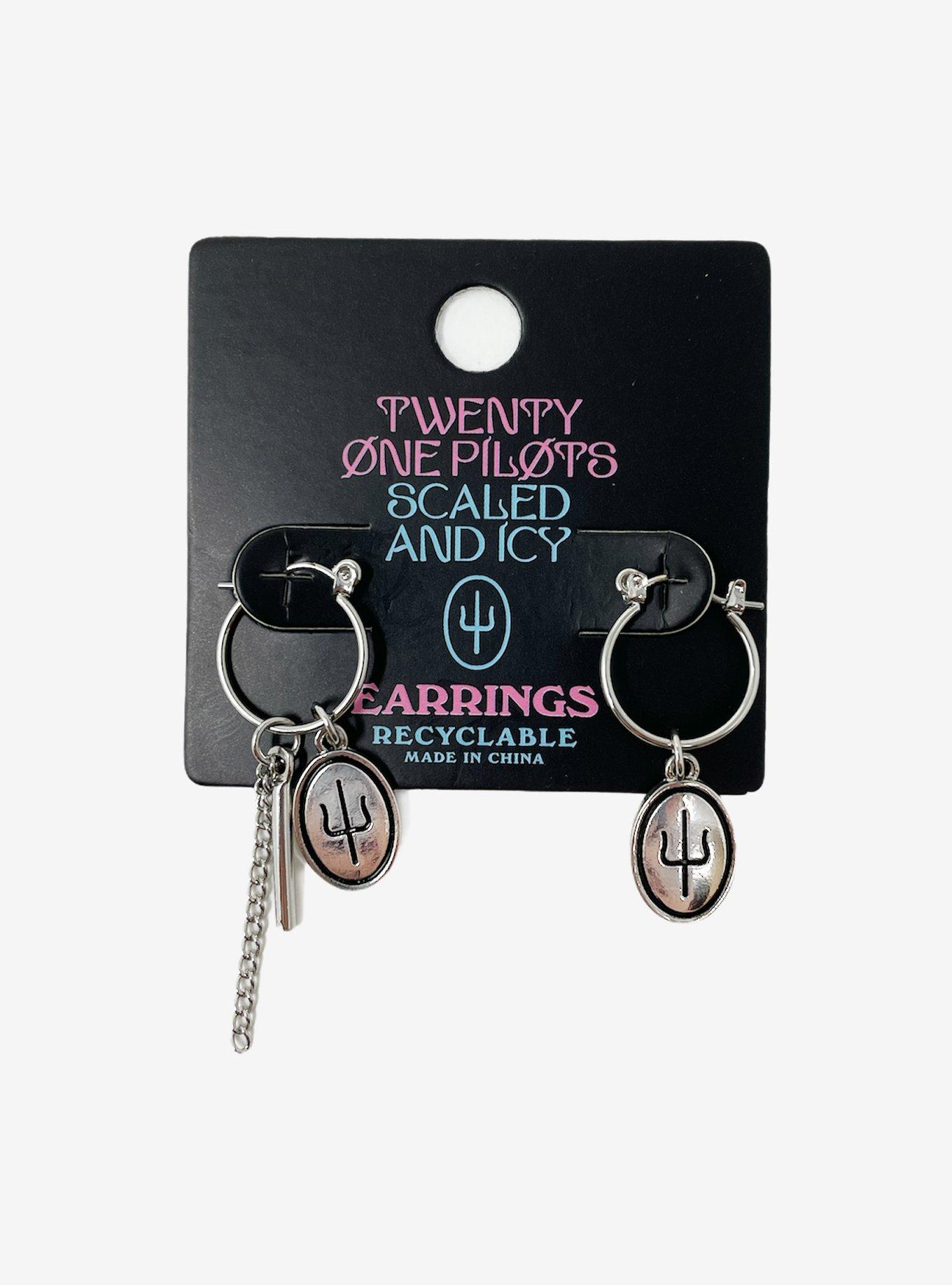 Twenty One Pilots Scaled And Icy Mismatch Drop Earrings, , hi-res