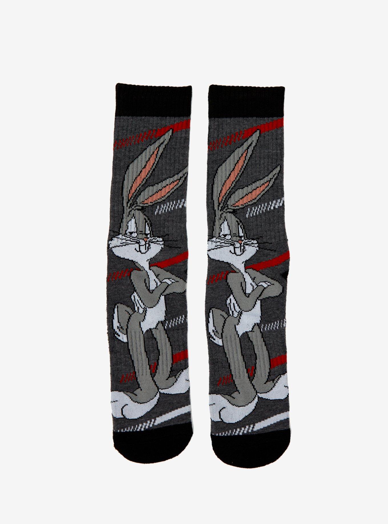 Looney Tunes Grey Bugs Bunny Crew Socks