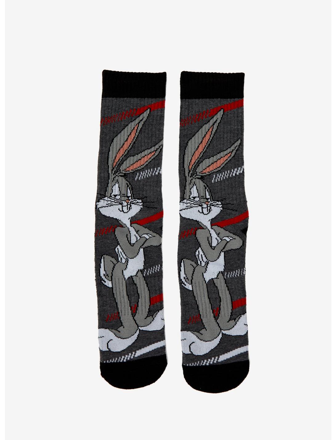 Looney Tunes Grey Bugs Bunny Crew Socks, , hi-res