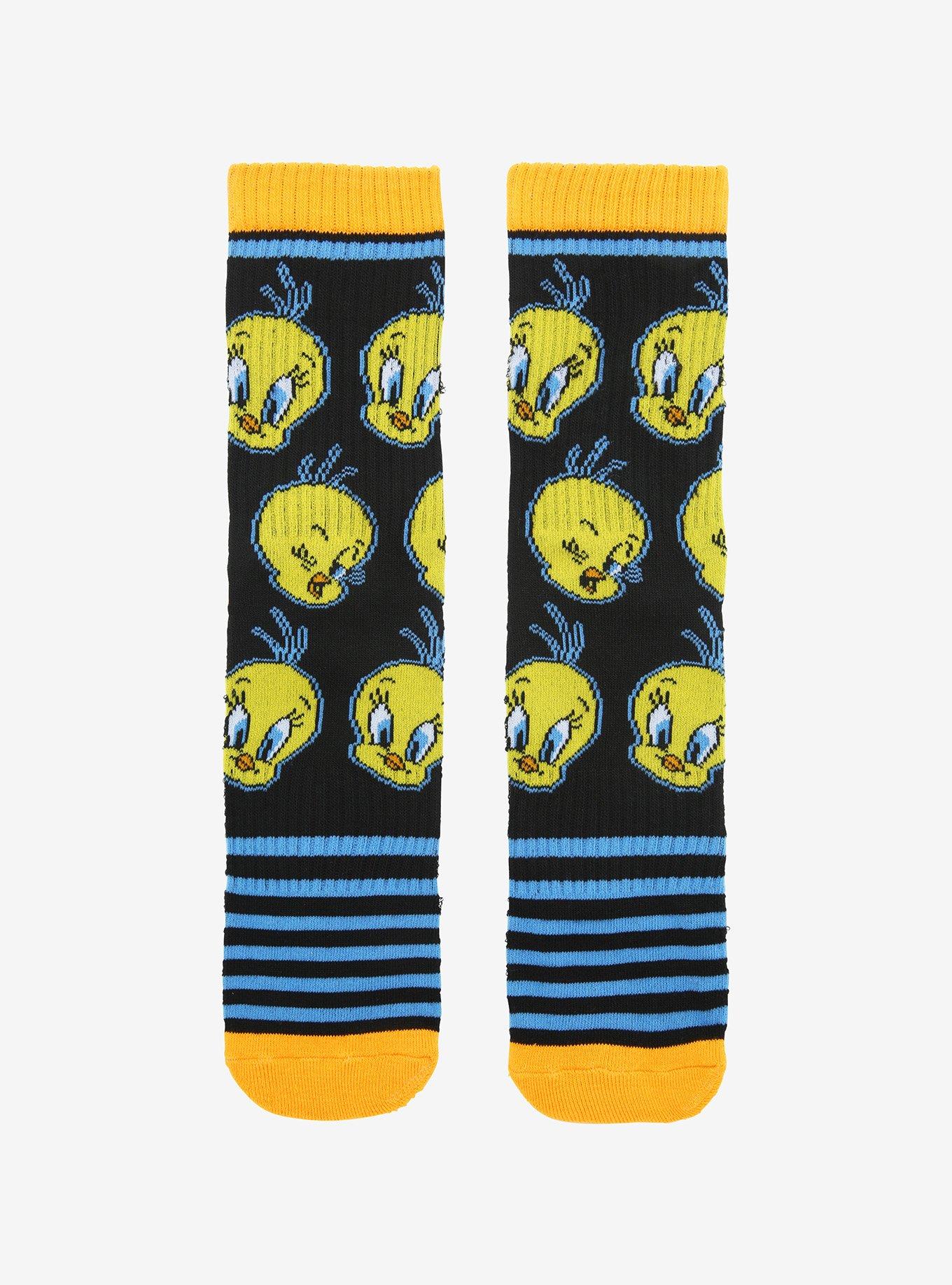 Looney Tunes Tweety Crew Socks, , hi-res