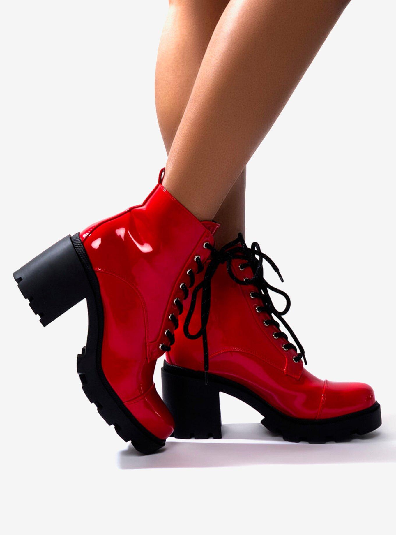 Azalea Wang Too Hot To Handle Bootie, RED, hi-res