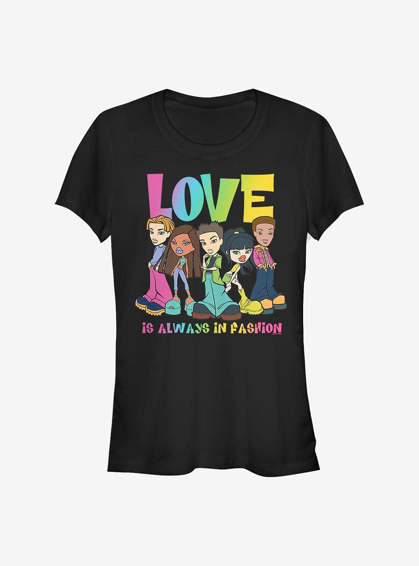 Bratz Rainbow Love Is Always In Fashion Girls T-Shirt, BLACK, hi-res