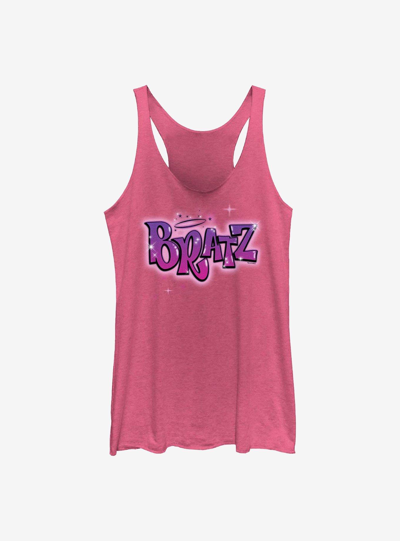 Bratz Airbrush Logo Girls Tank, PINK HTR, hi-res