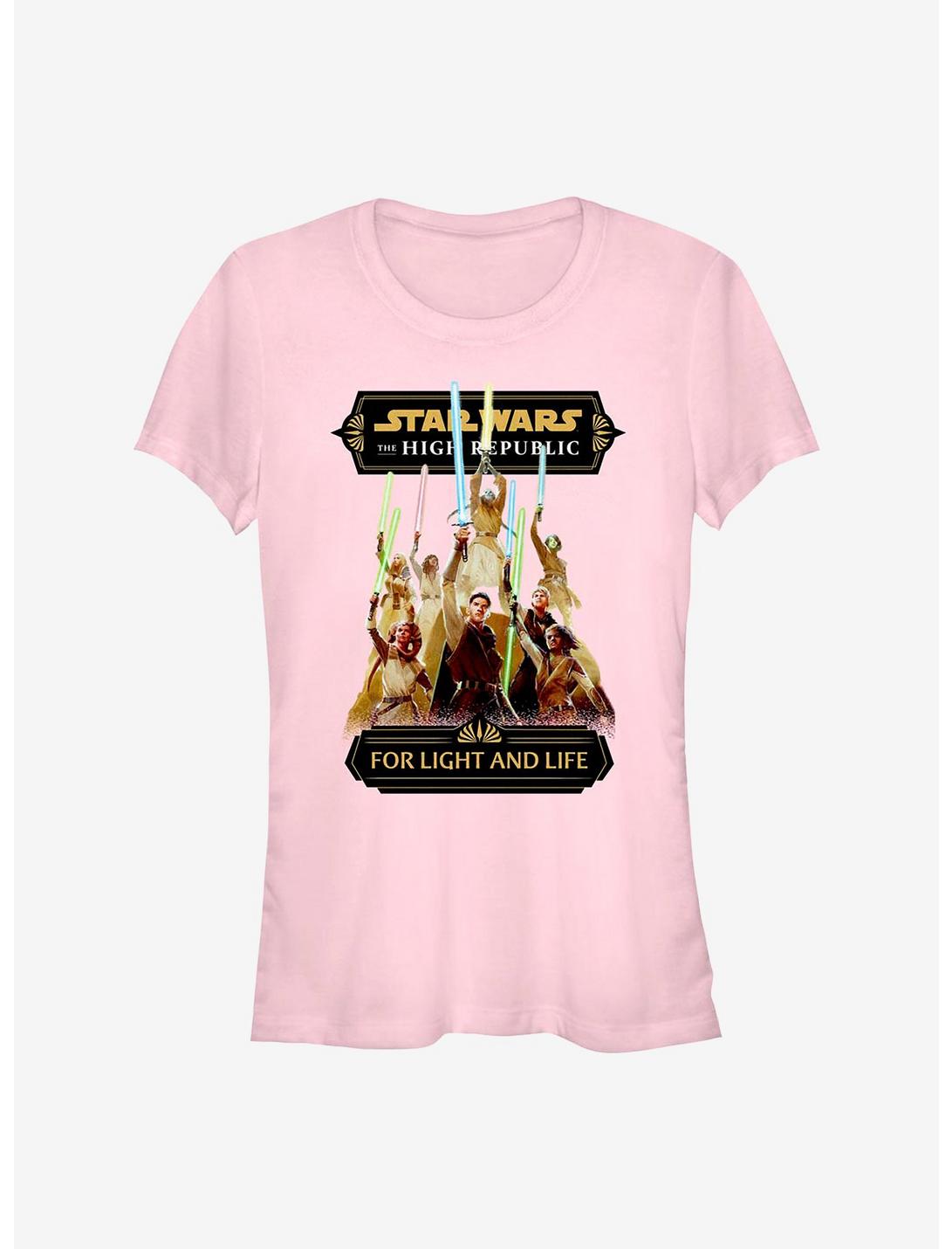 Star Wars: The High Republic Lightsabers Up High Girls T-Shirt, LIGHT PINK, hi-res