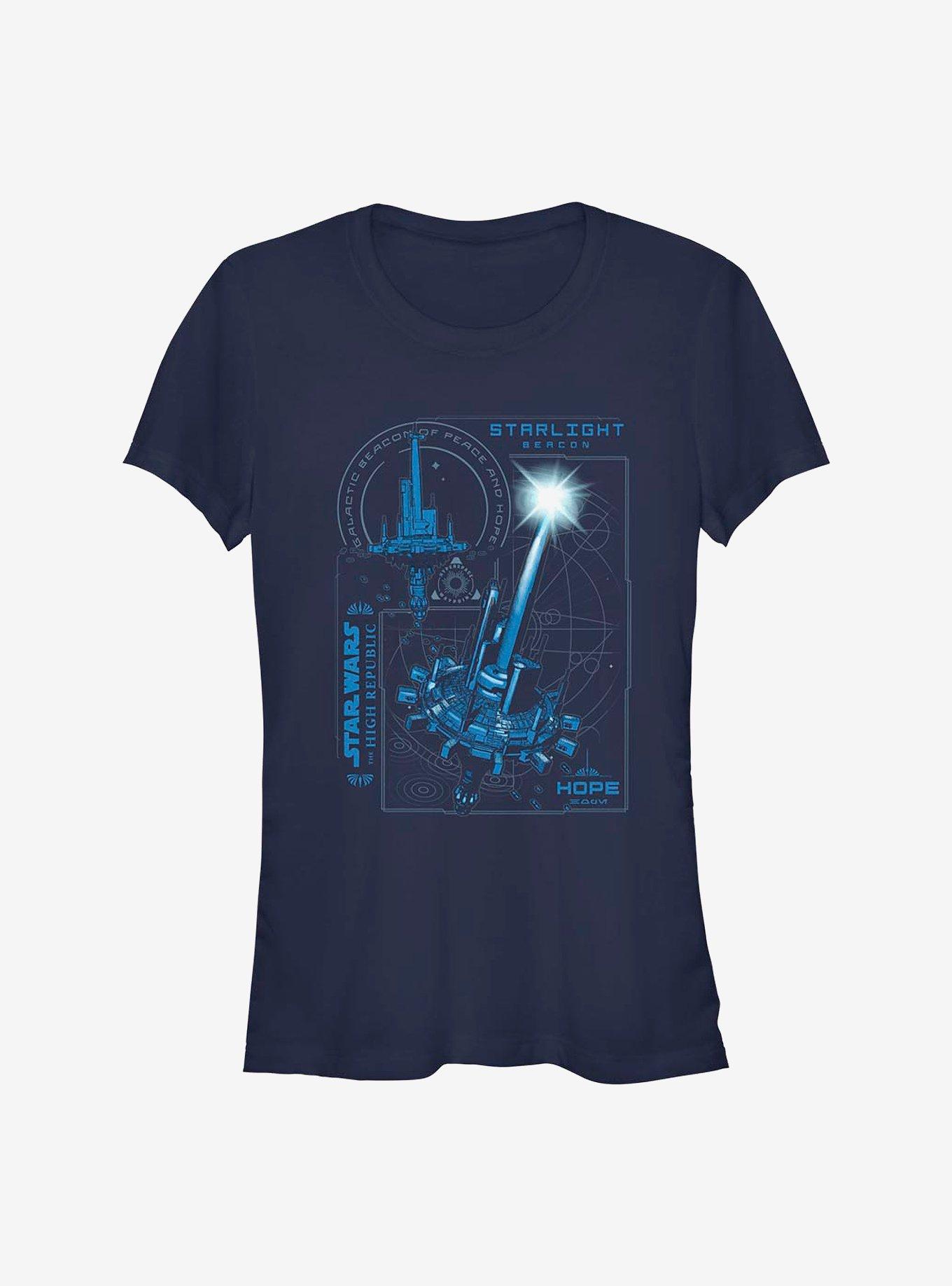 Star Wars: The High Republic Starlight Station Girls T-Shirt, NAVY, hi-res