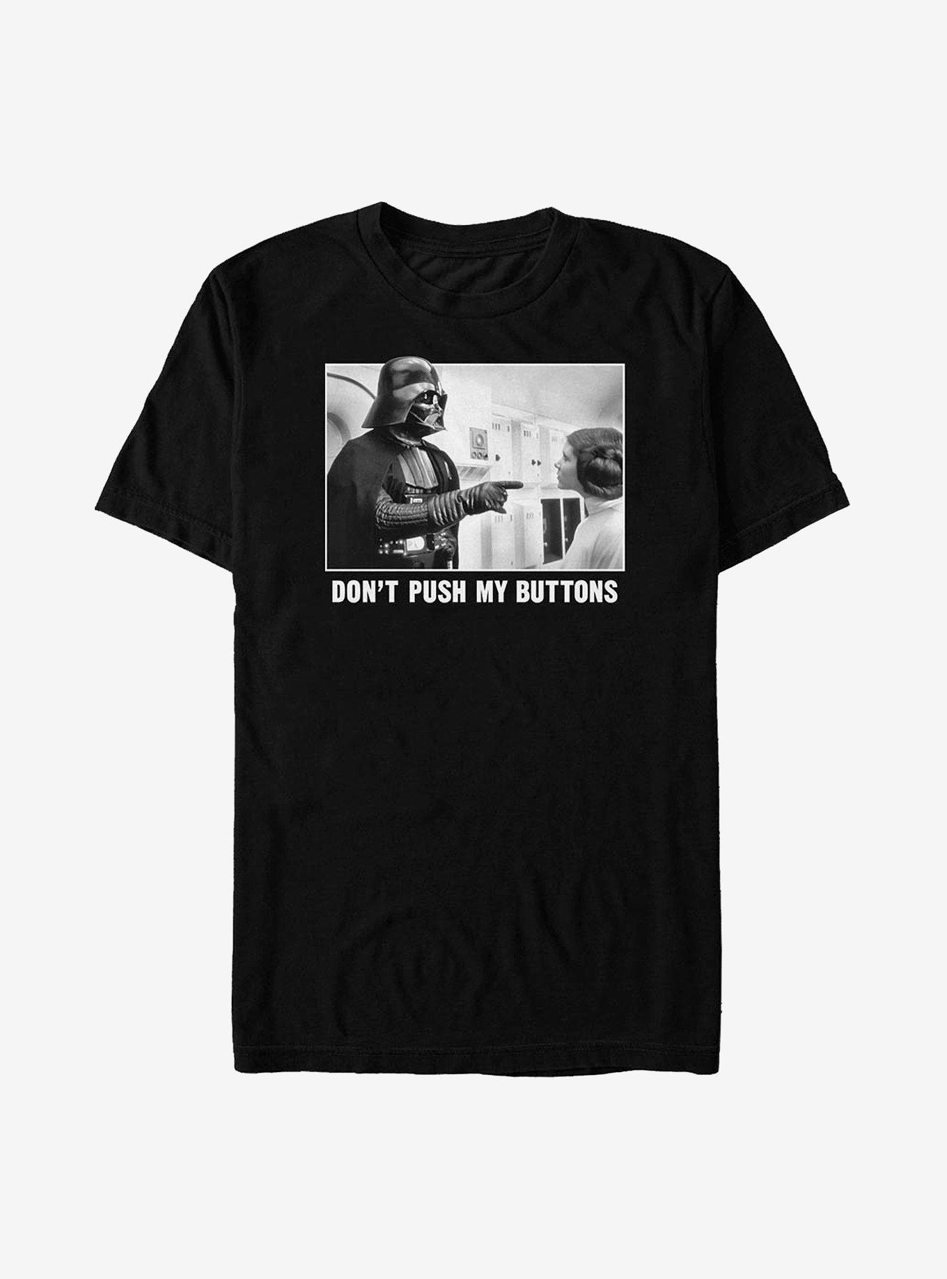 Star Wars Darth Vader Meme Button Pusher T-Shirt, BLACK, hi-res