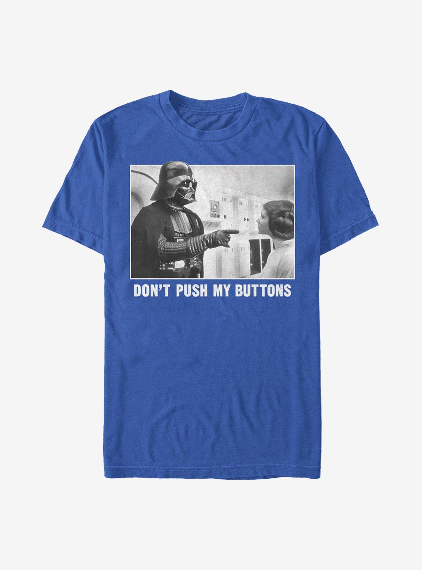 Star Wars Darth Vader Meme Button Pusher T-Shirt, ROYAL, hi-res