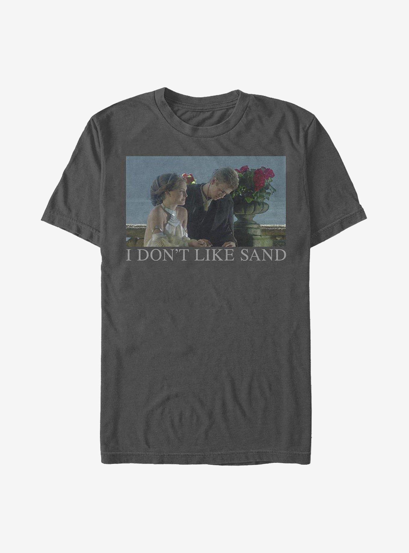 Star Wars Padme And Anakin I Don't Like Sand Meme T-Shirt, , hi-res