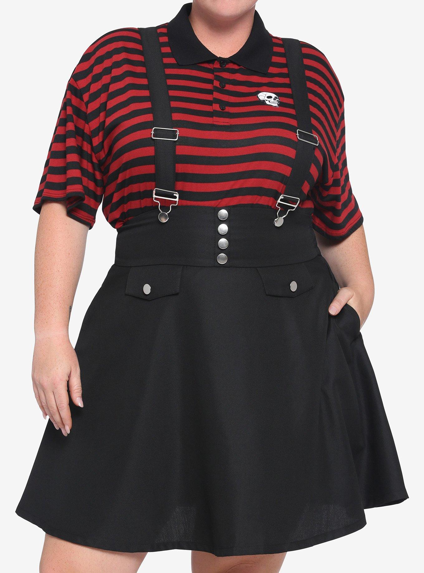 Black Suspender Circle Skirt Plus Size | lupon.gov.ph