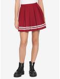 Red Pleated Cheer Skirt, BIKING RED, hi-res