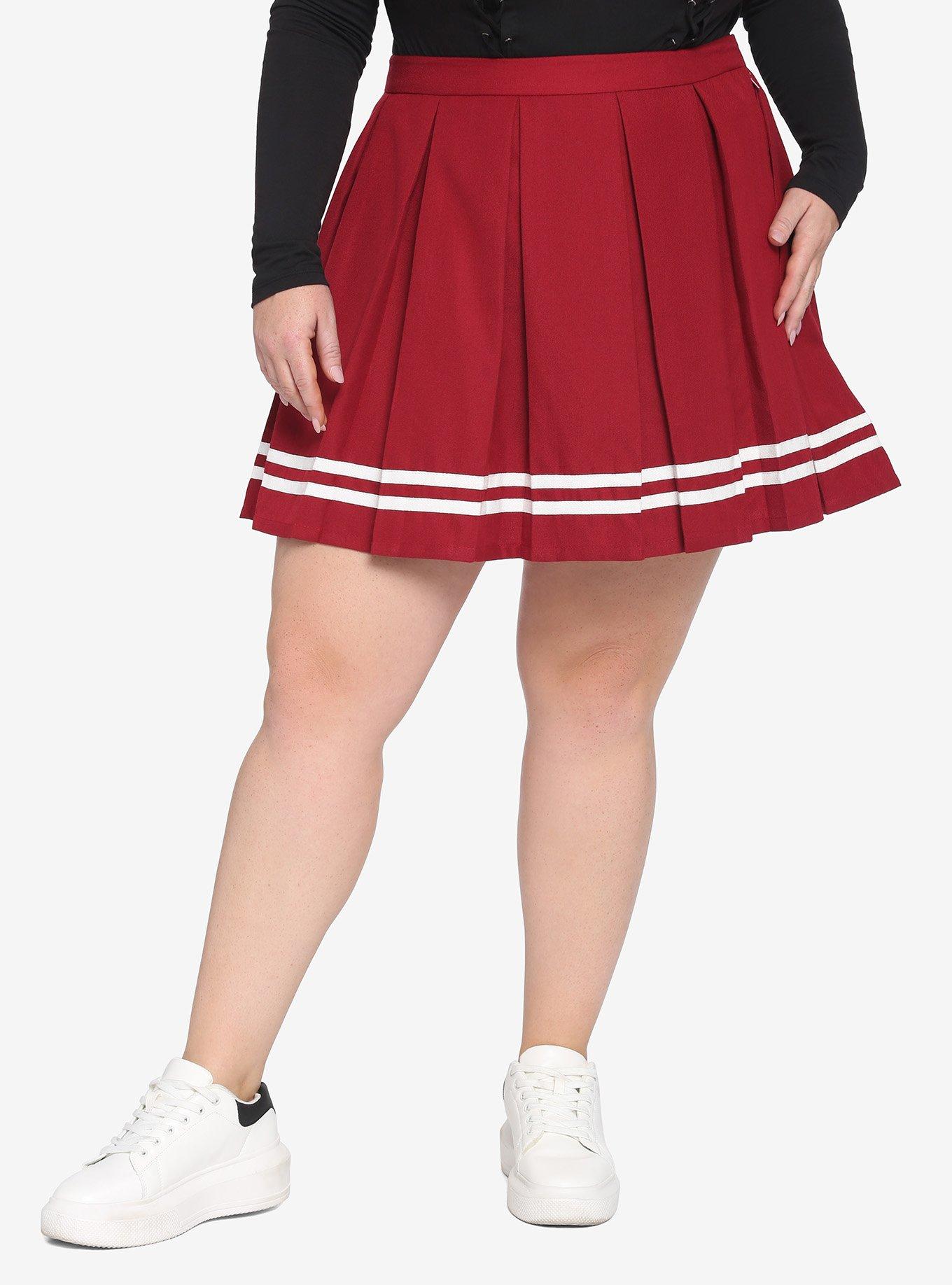 Red Pleated Cheer Skirt Plus Size Hot Topic