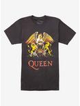 Queen Crest Logo T-Shirt, CHARCOAL, hi-res