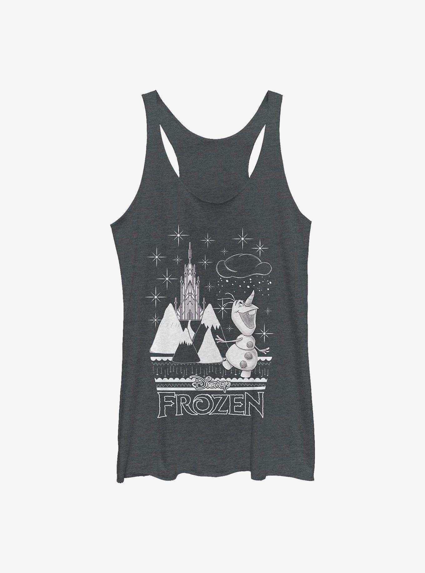 Disney Frozen Olaf Girls Tank, NAVY HTR, hi-res