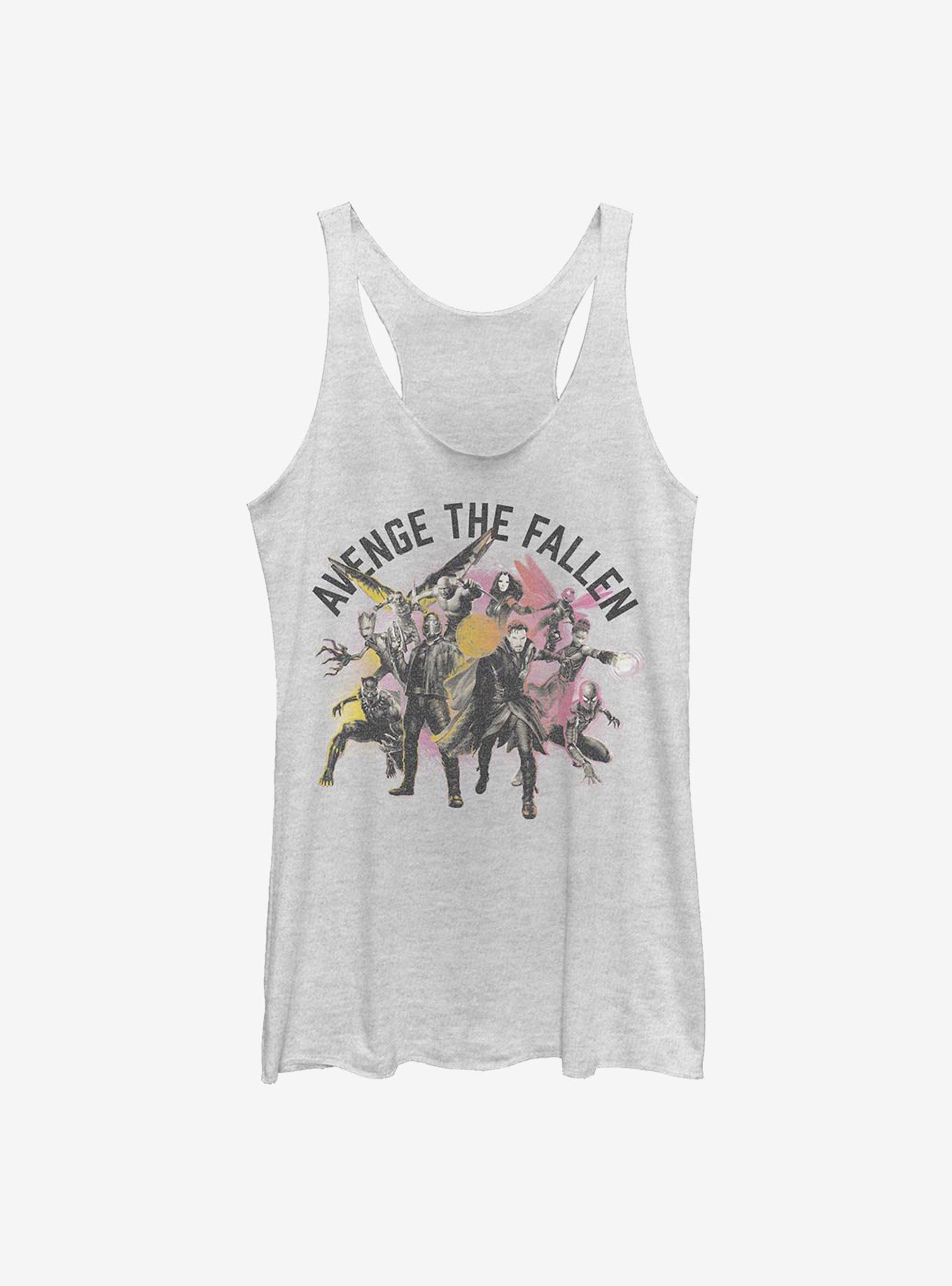 Marvel Avengers Avenge The Fallen Girls Tank, WHITE HTR, hi-res