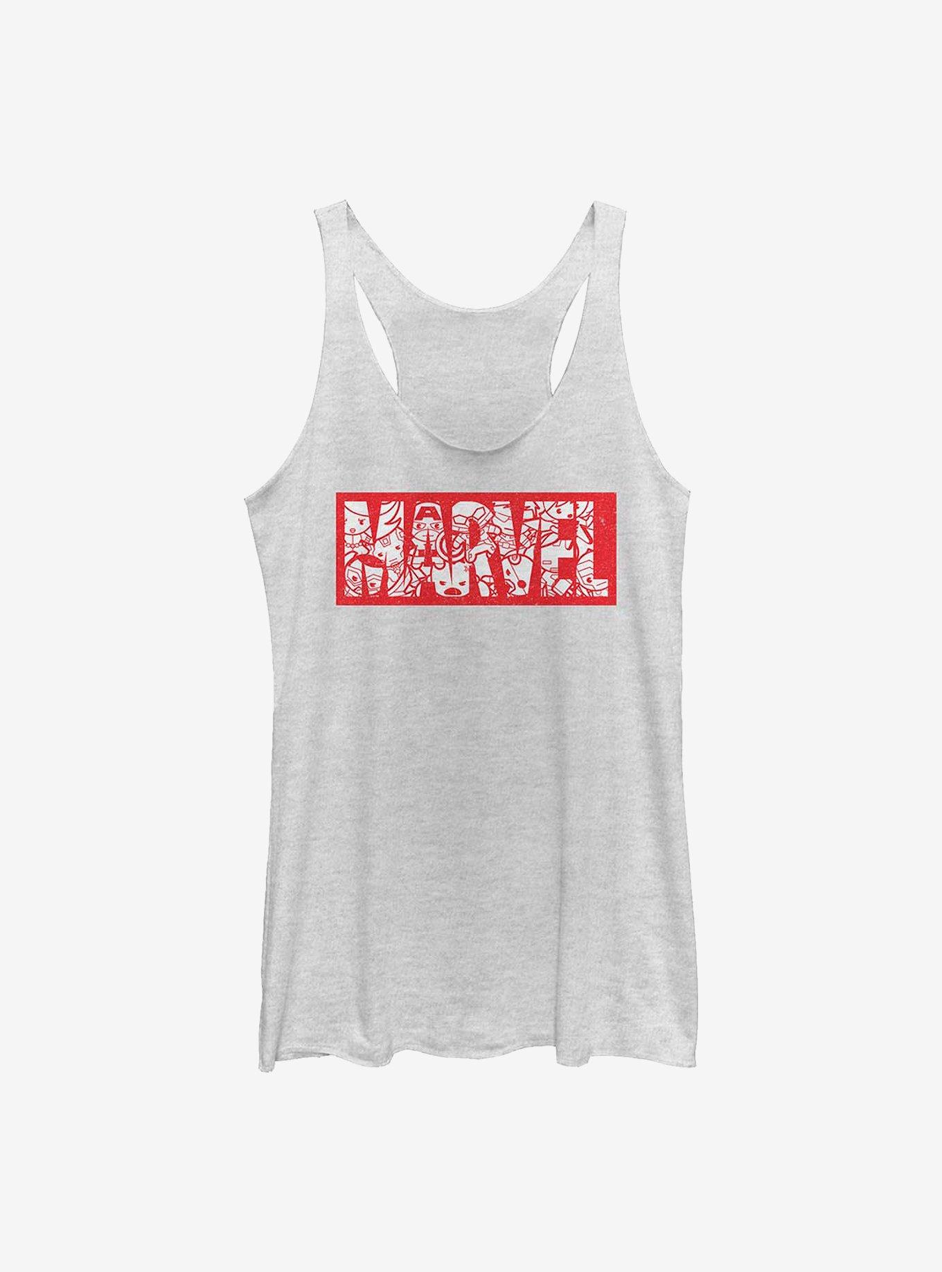 Marvel Avengers Kawaii Marvel Girls Tank, WHITE HTR, hi-res