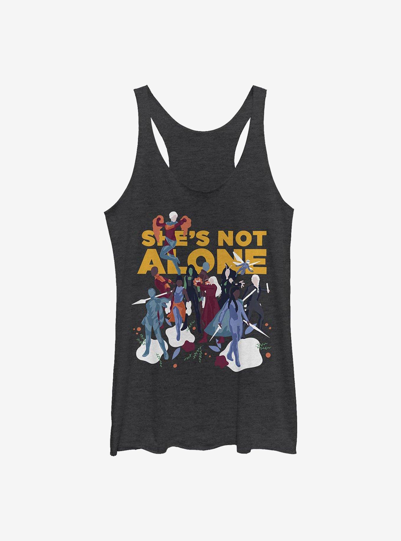 Marvel Avengers She's Not Alone Girls Tank, BLK HTR, hi-res