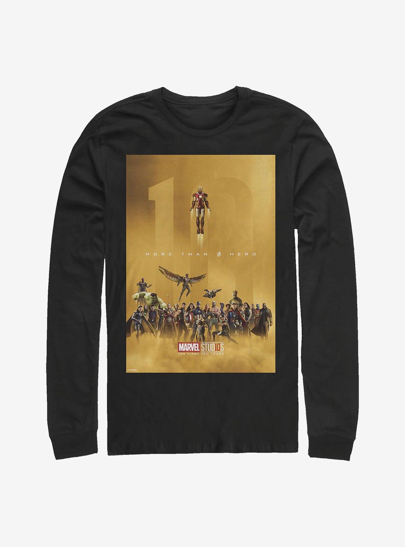 Marvel Avengers Gold Avengers Long-Sleeve T-Shirt, BLACK, hi-res