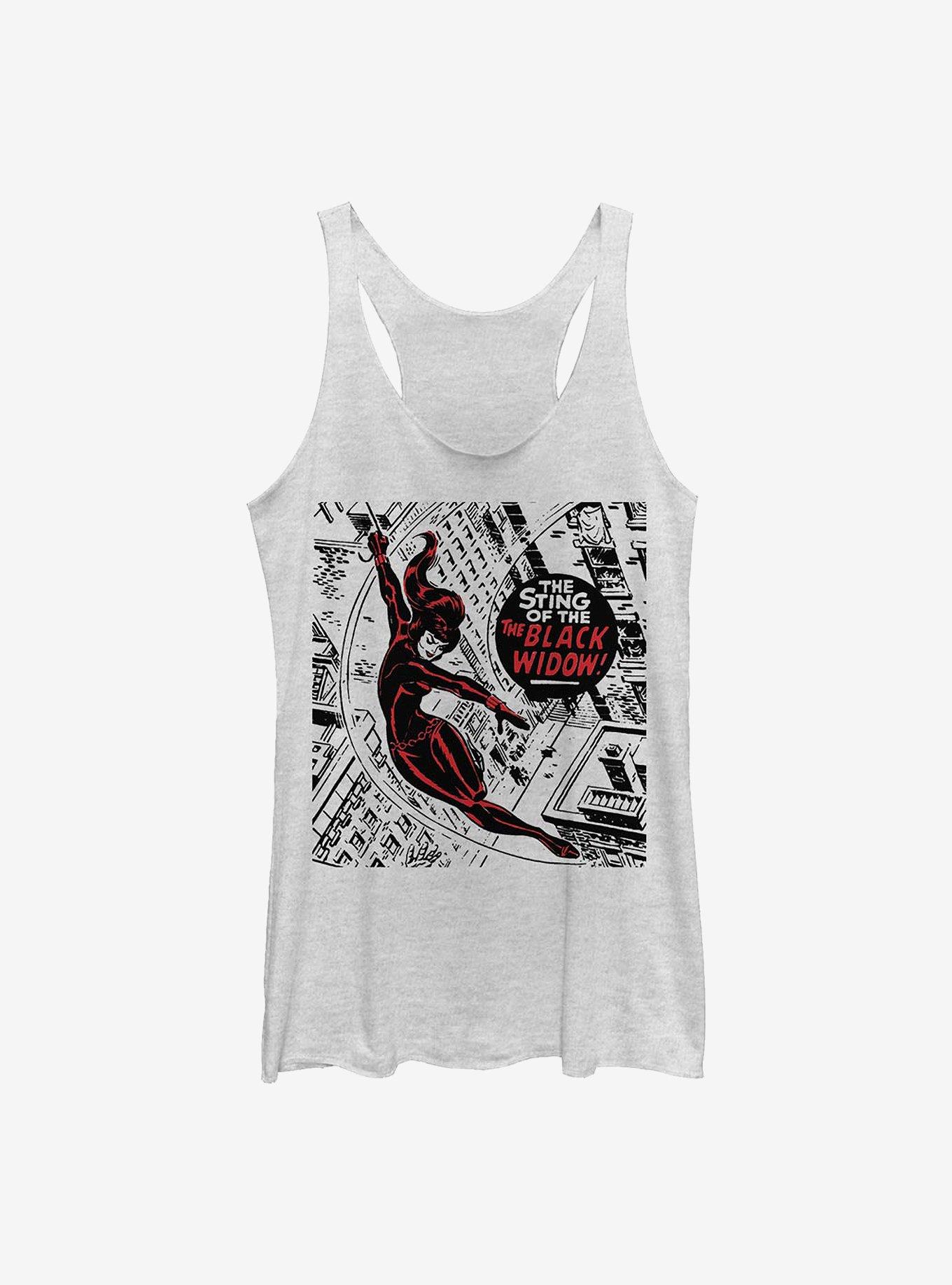 Marvel Black Widow City Girls Tank, WHITE HTR, hi-res