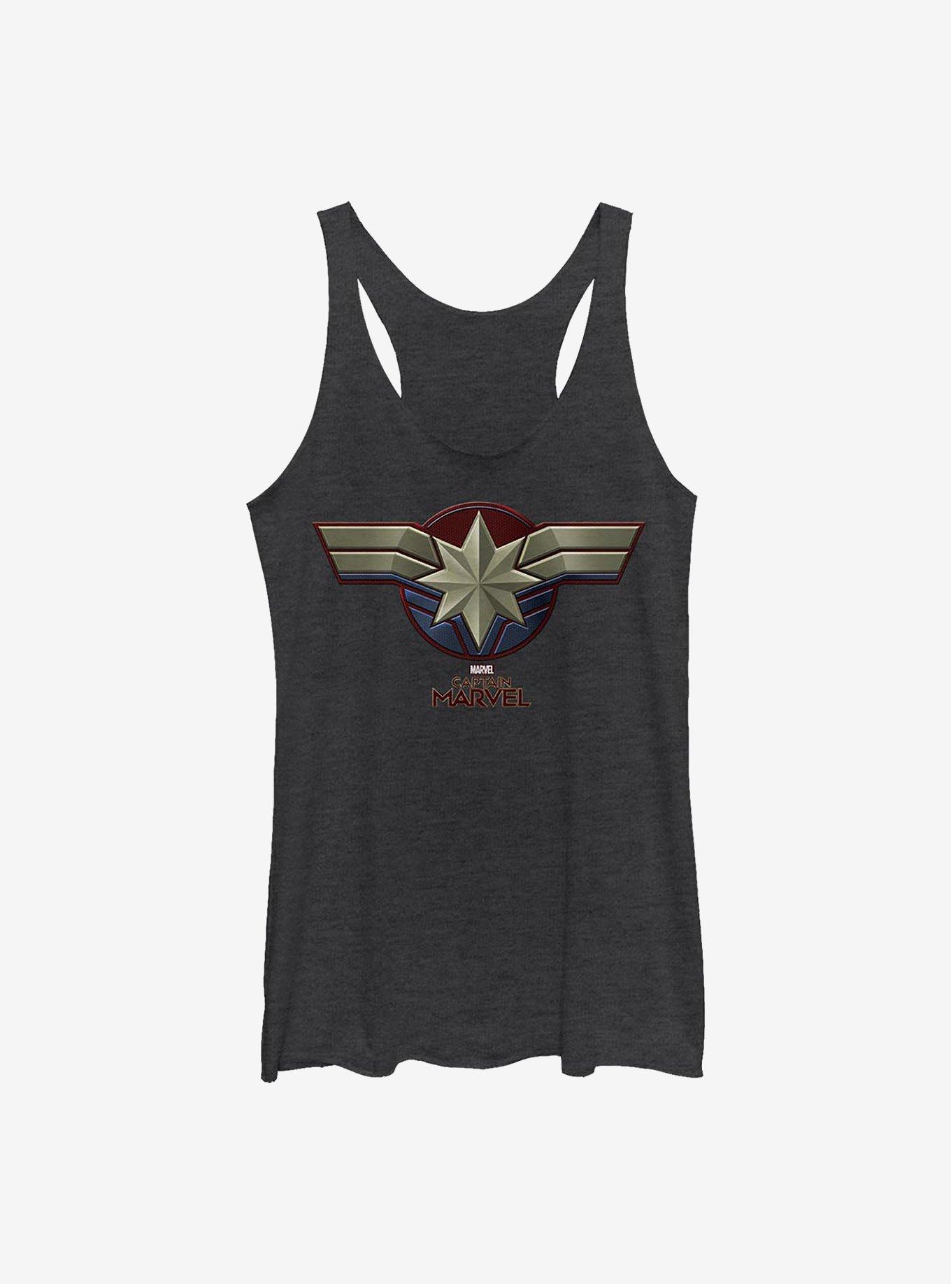 Marvel Captain Marvel Logo Girls Tank, , hi-res
