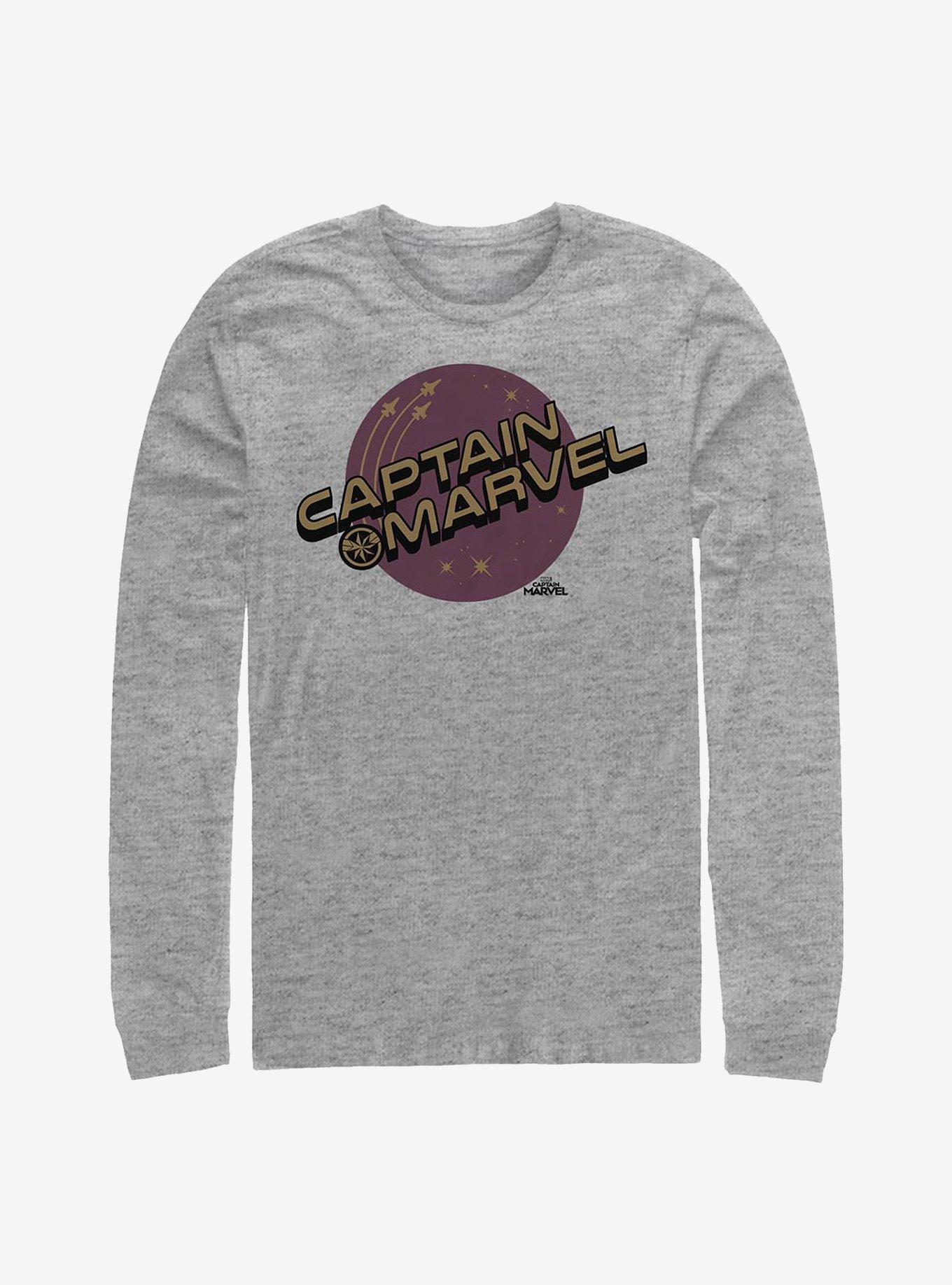 Marvel Captain Marvel Captain Planets Logo Long-Sleeve T-Shirt, ATH HTR, hi-res