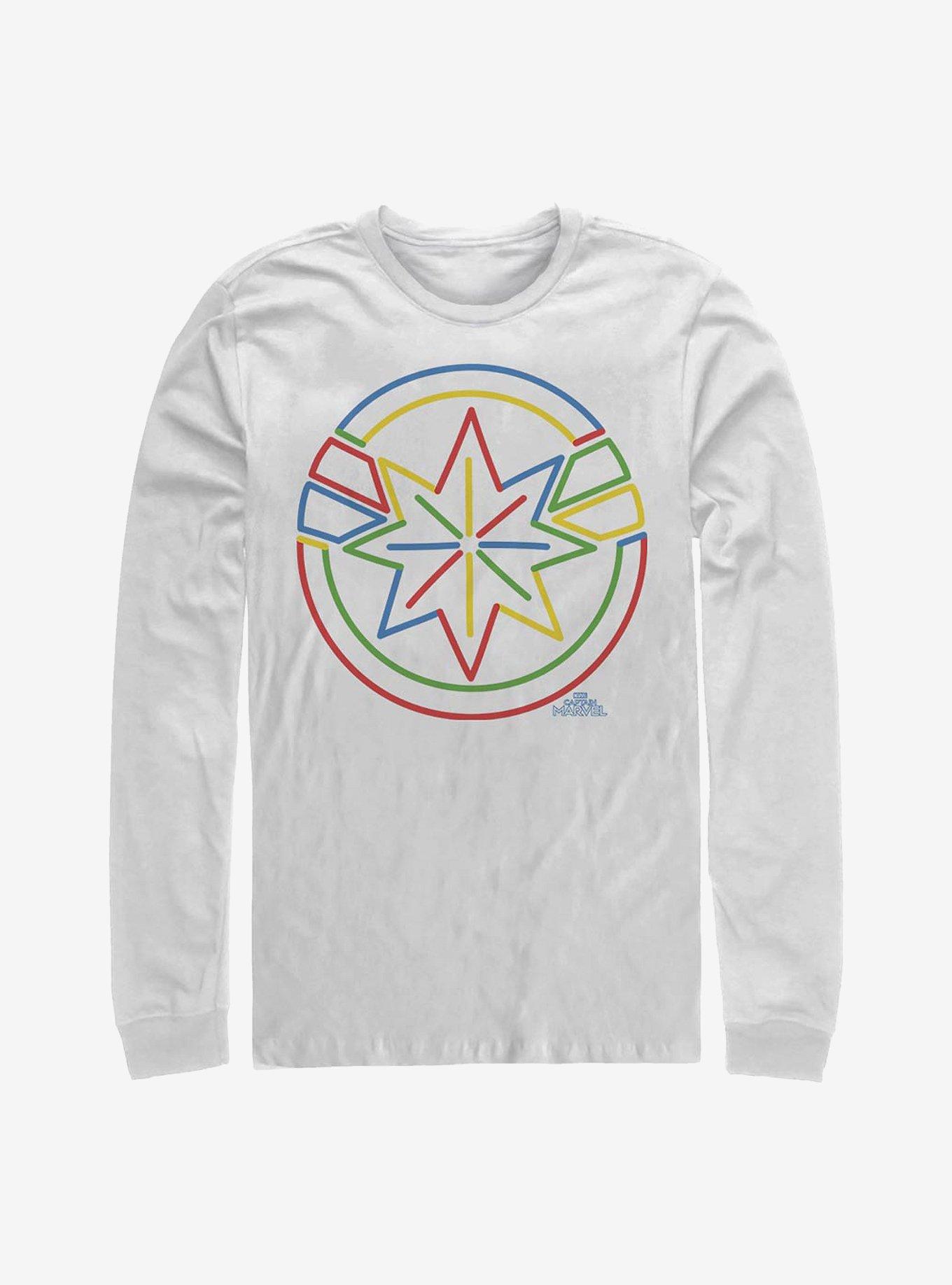 Marvel Captain Marvel Colorful Logo Long-Sleeve T-Shirt, , hi-res