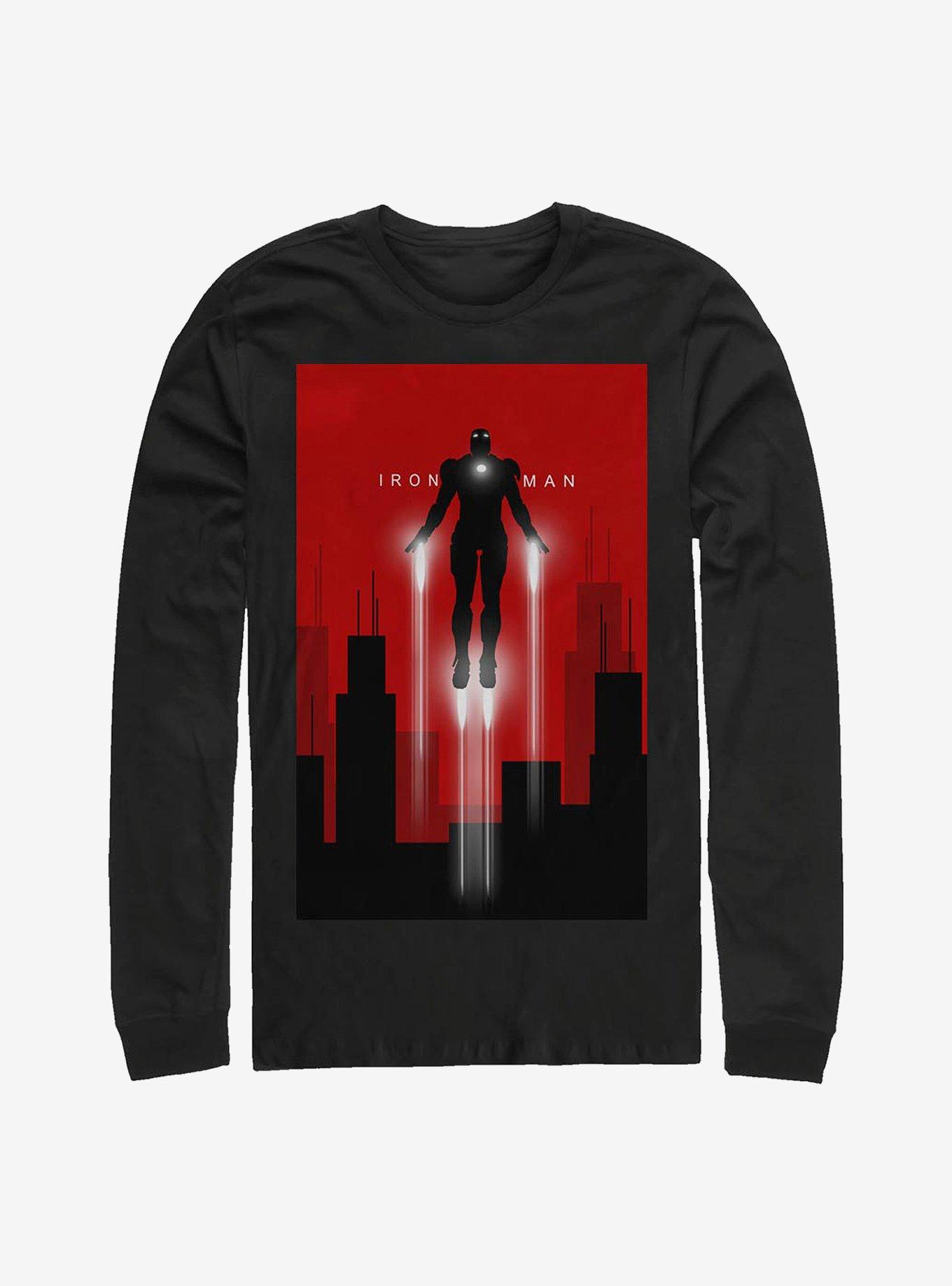 Marvel Iron Man Take Off Long-Sleeve T-Shirt, BLACK, hi-res